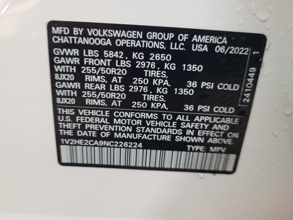 2022 Volkswagen Atlas in Richmond, VA 23235 - 18101899 33