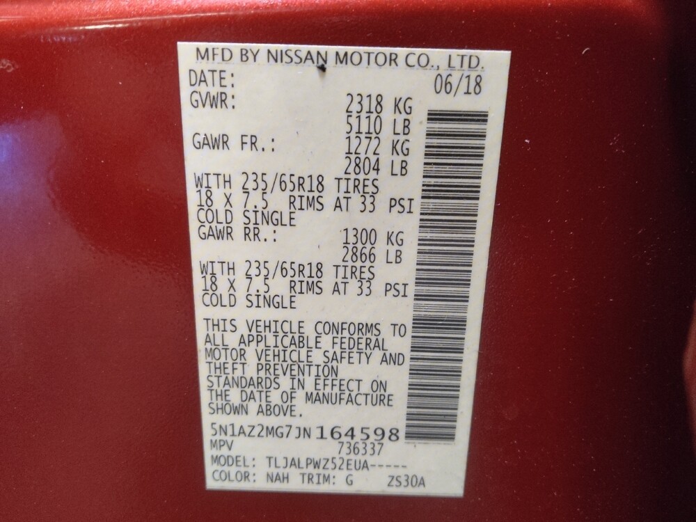 2018 Nissan Murano in Gainesville, FL 32609 - 18101910 33