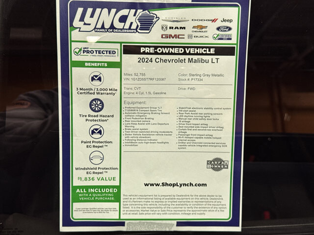 2024 Chevrolet Malibu in Burlington, WI 53105 - 18102021 33