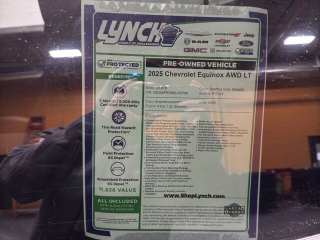2025 Chevrolet Equinox in Burlington, WI 53105 - 18102067 39