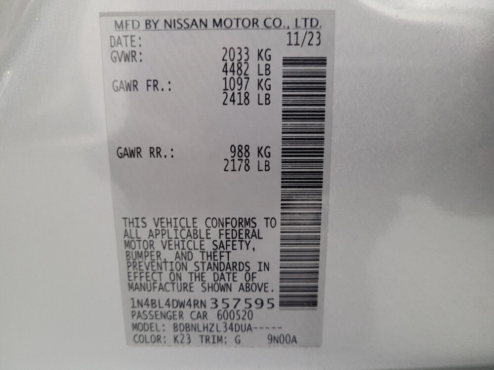 2024 Nissan Altima in El Cajon, CA 92020 - 18102188 33