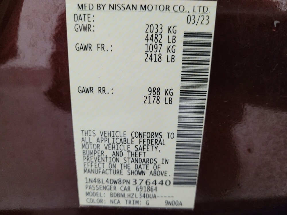 2023 Nissan Altima in El Cajon, CA 92020 - 18102197 33