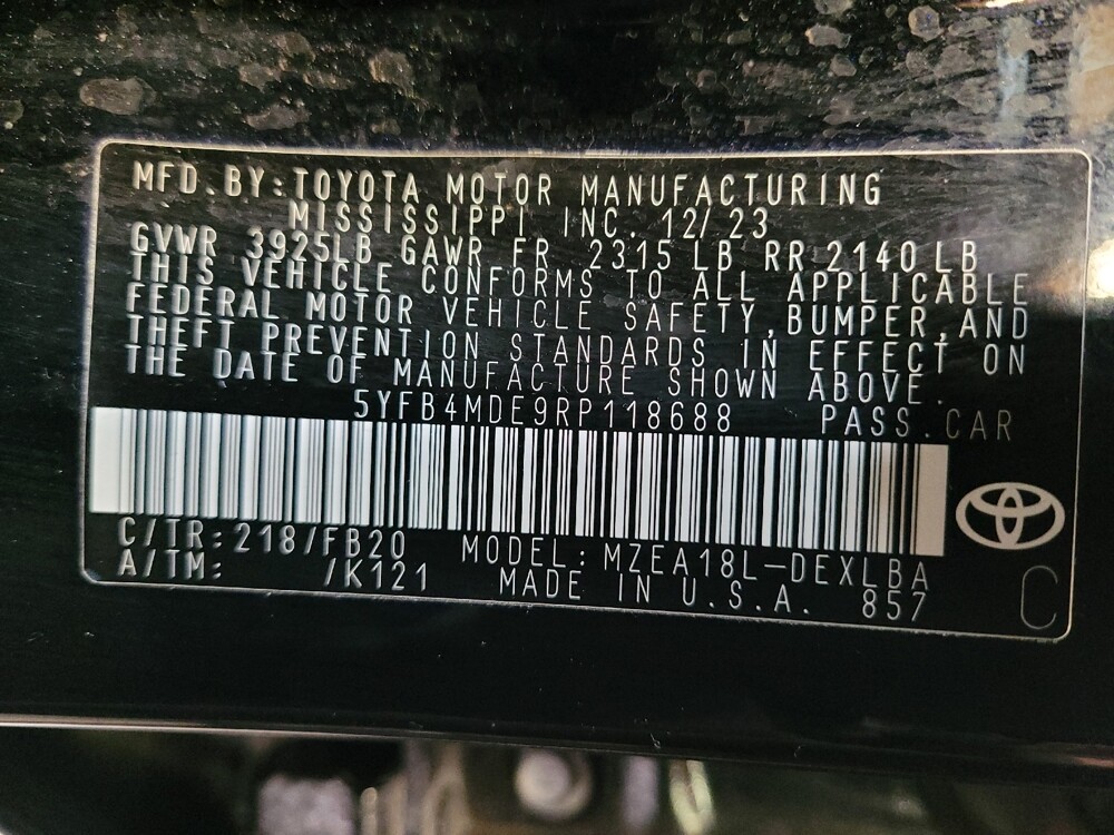 2024 Toyota Corolla in Downey, CA 90241 - 18102286 33