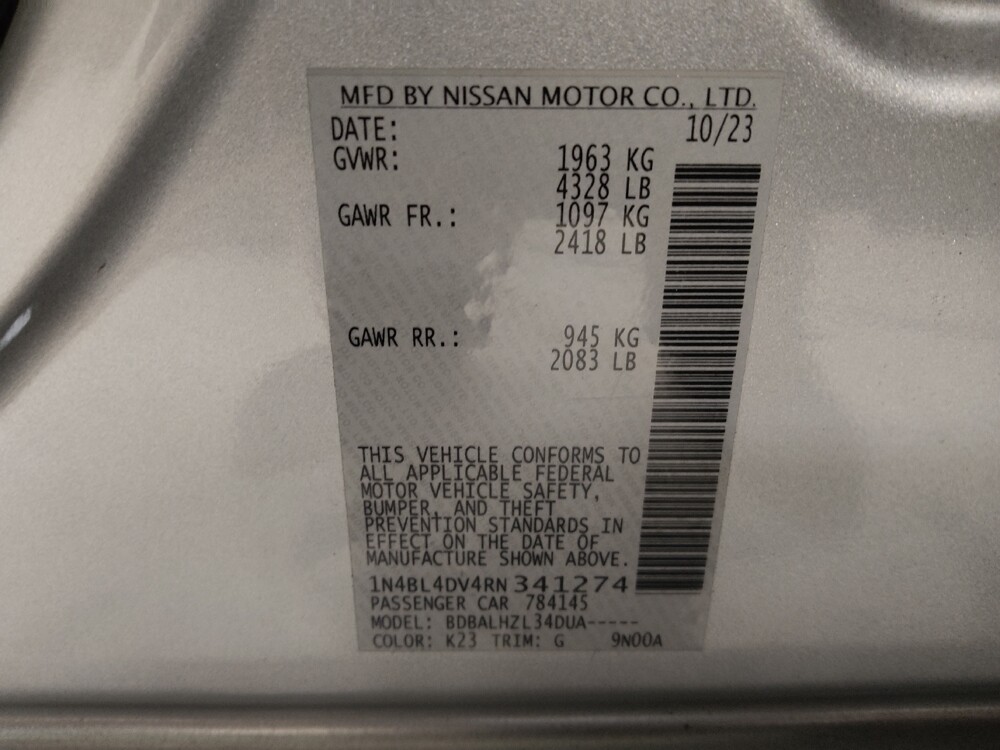 2024 Nissan Altima in Knoxville, TN 37923 - 18102333 33