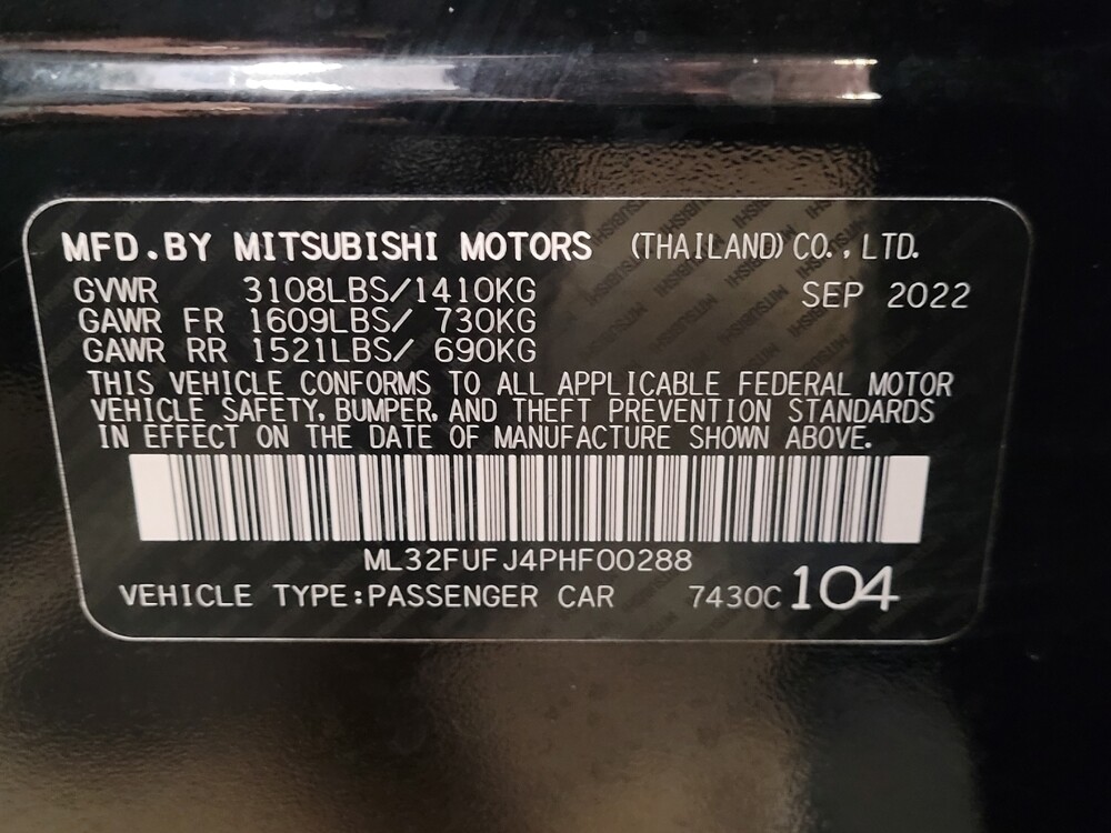 2023 Mitsubishi Mirage G4 in West Palm Beach, FL 33409 - 18102785 33