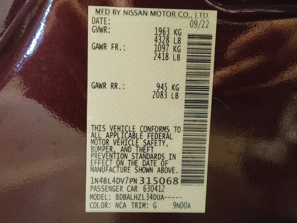 2023 Nissan Altima in Hialeah, FL 33014 - 18102856 33