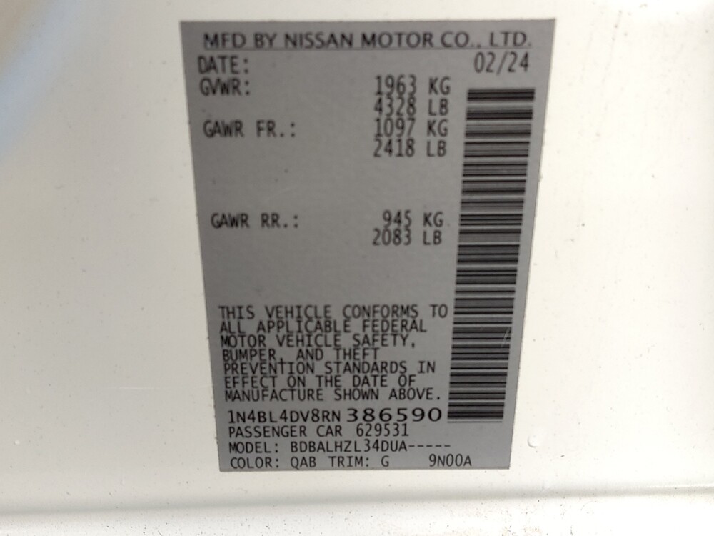 2024 Nissan Altima in Gastonia, NC 28056 - 18102943 33