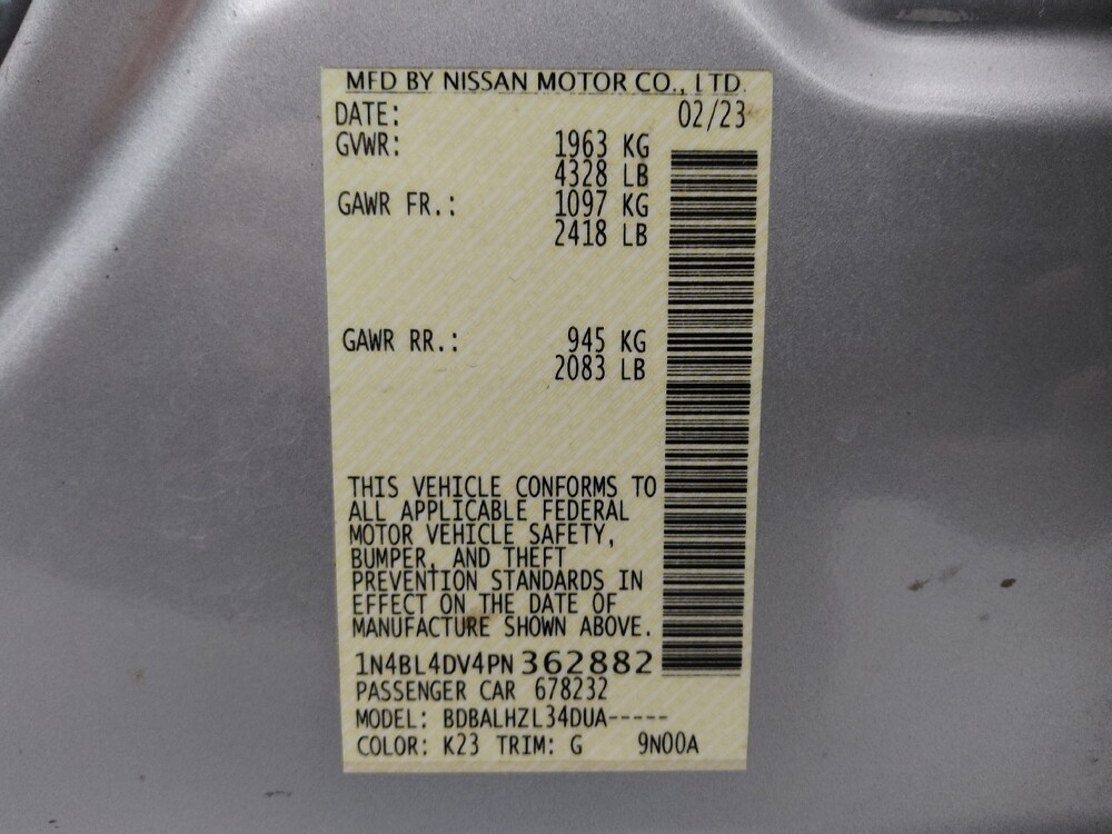 2023 Nissan Altima in Colorado Springs, CO 80909 - 18103130 33