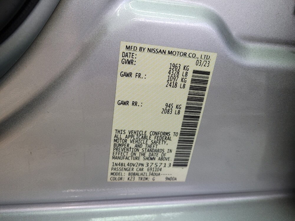 2023 Nissan Altima in Fairfield, OH 45014 - 18103322 33