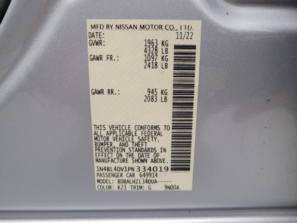 2023 Nissan Altima in Toledo, OH 43617 - 18103353 33