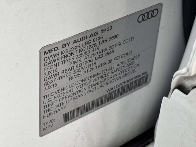 2024 Audi Q3 in Winchester, VA 22602 - 18104208 52