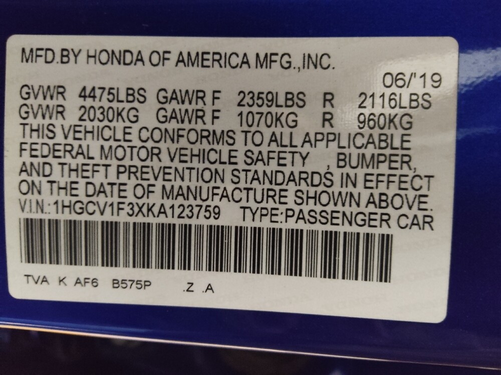 2019 Honda Accord in Knoxville, TN 37923 - 18104264 33