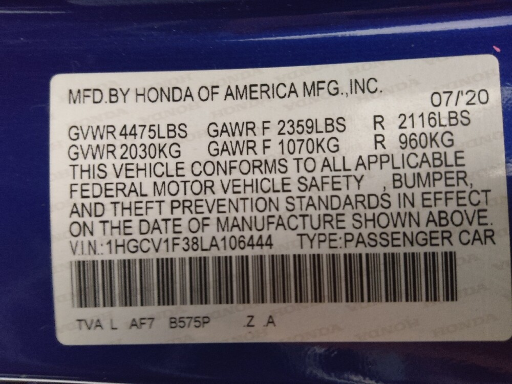 2020 Honda Accord in Arlington, TX 76011 - 18104317 33