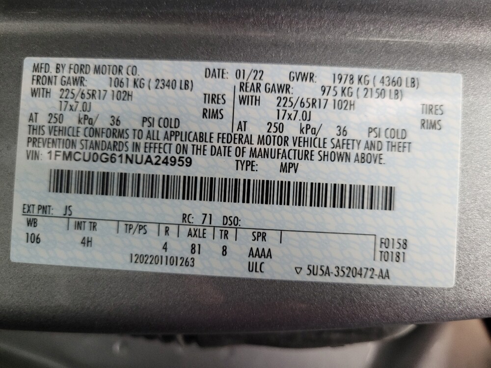 2022 Ford Escape in Las Vegas, NV 89102 - 18104360 33