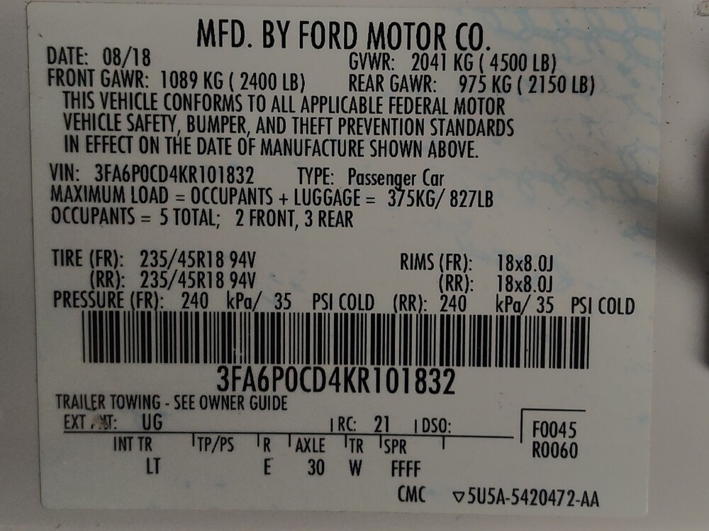 2019 Ford Fusion in Corpus Christi, TX 78412 - 18104425 33