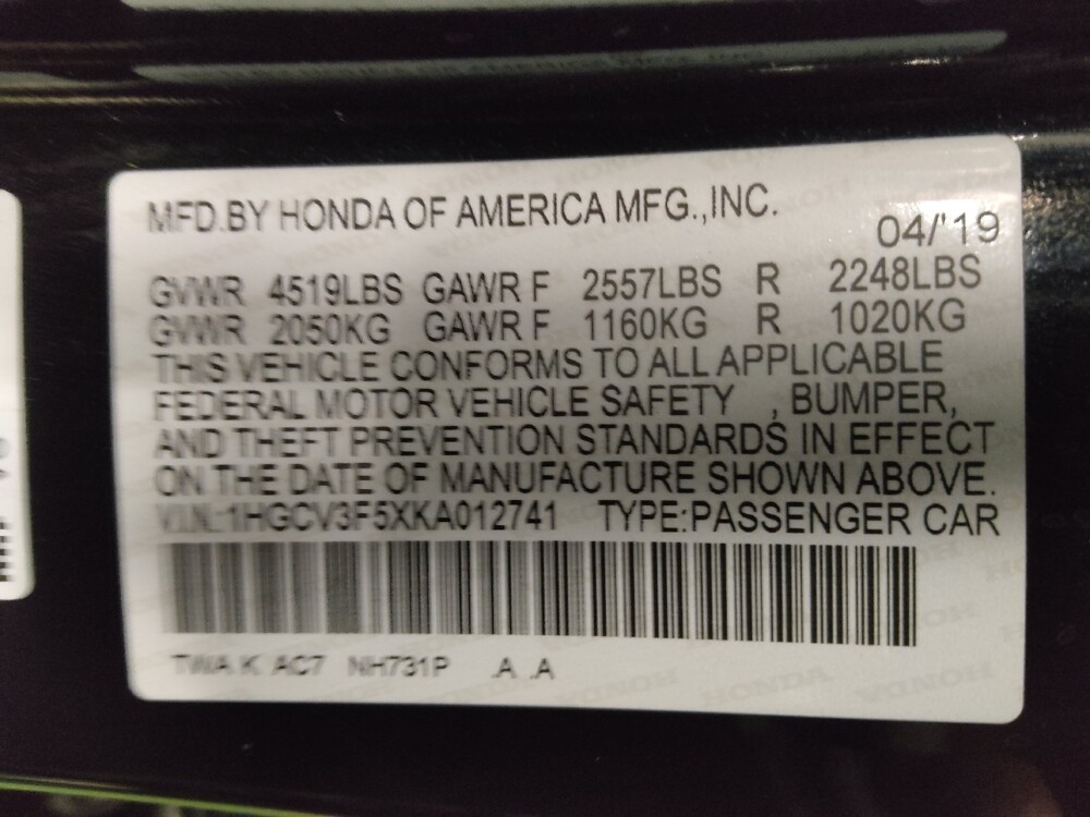 2019 Honda Accord in Arlington, TX 76011 - 18104506 33