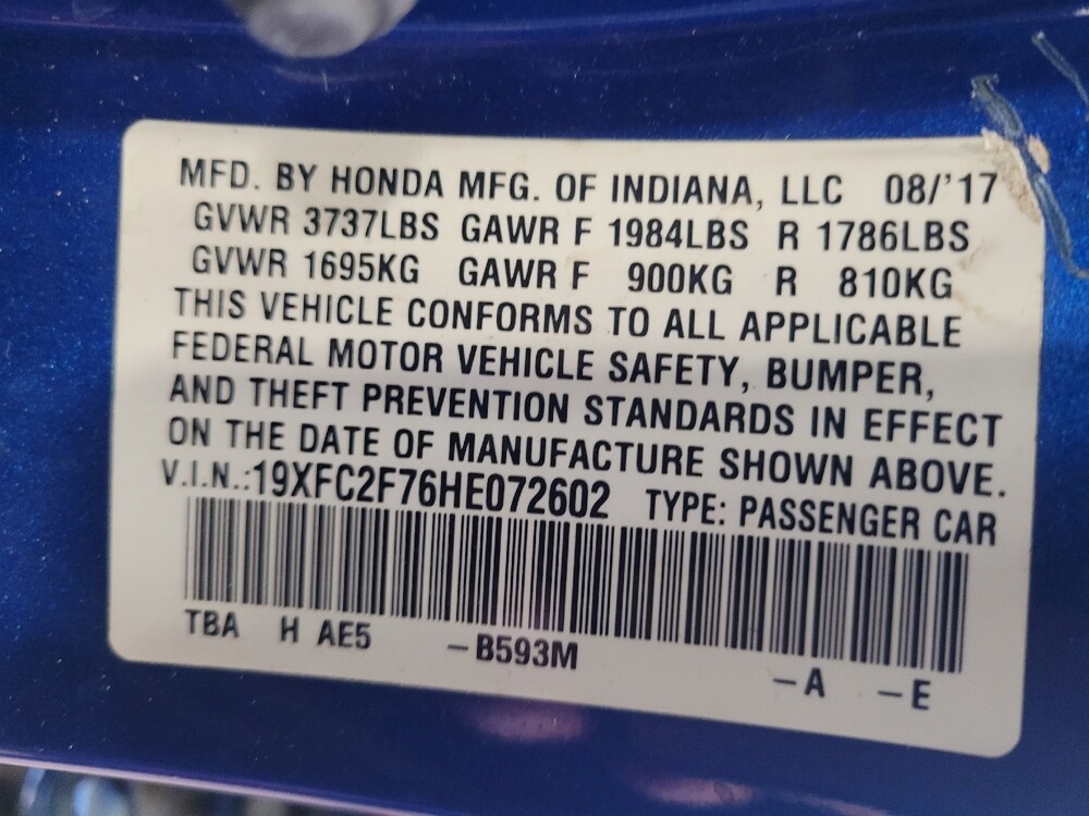 2017 Honda Civic in Knoxville, TN 37923 - 18104613 33