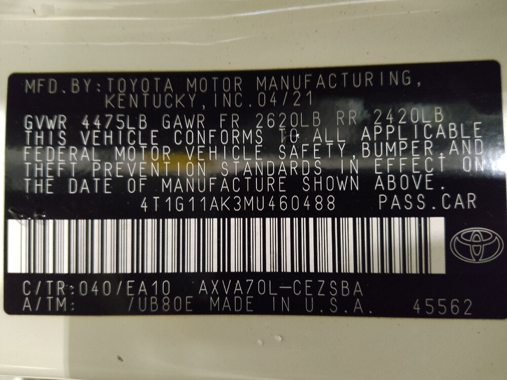 2021 Toyota Camry in Gainesville, FL 32609 - 18104677 33