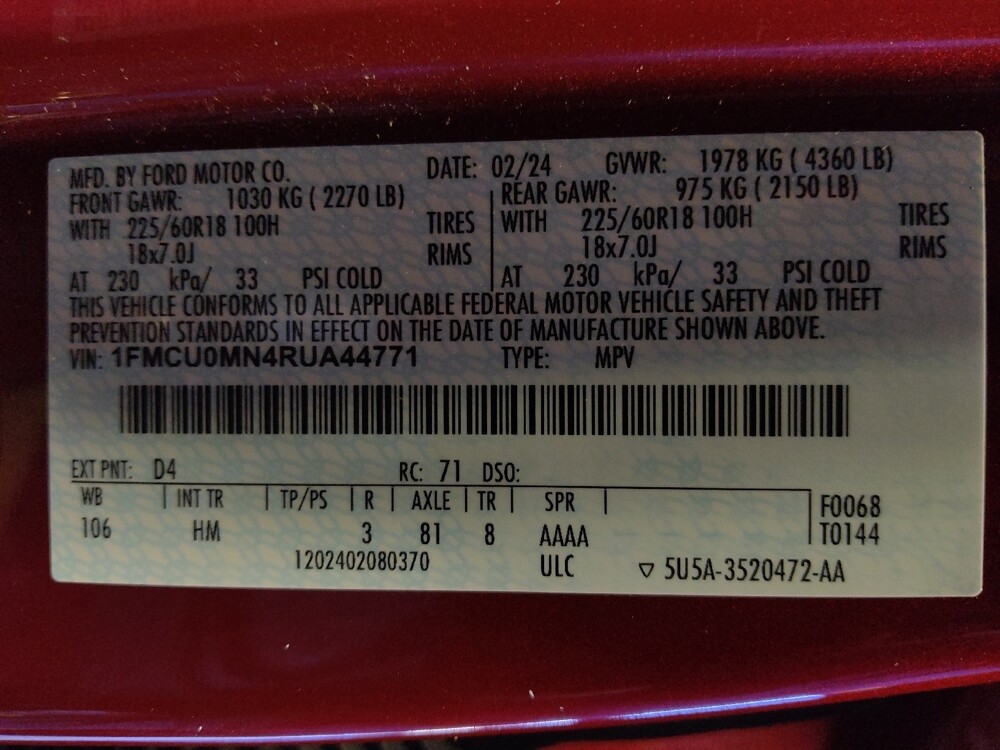 2024 Ford Escape in Phoenix, AZ 85015 - 18104693 33