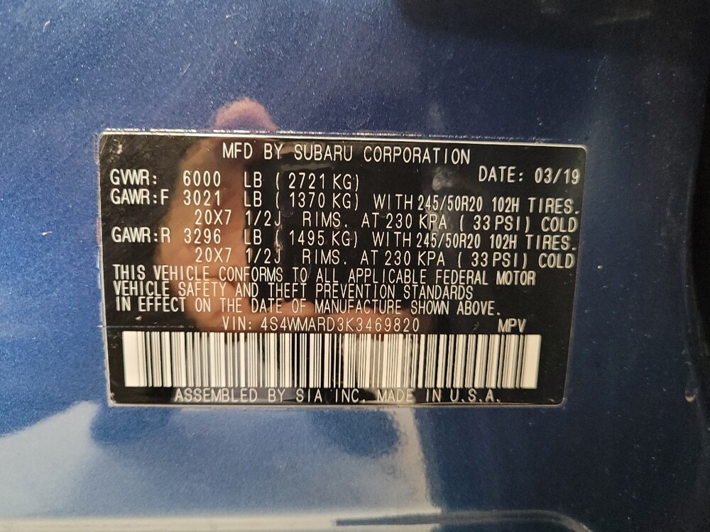 2019 Subaru Ascent in Riverside, CA 92504 - 18104757 33