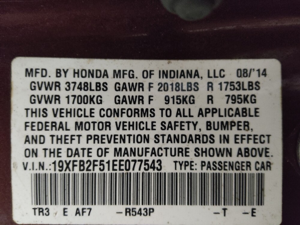 2014 Honda Civic in Macon, GA 31210 - 18104776 33