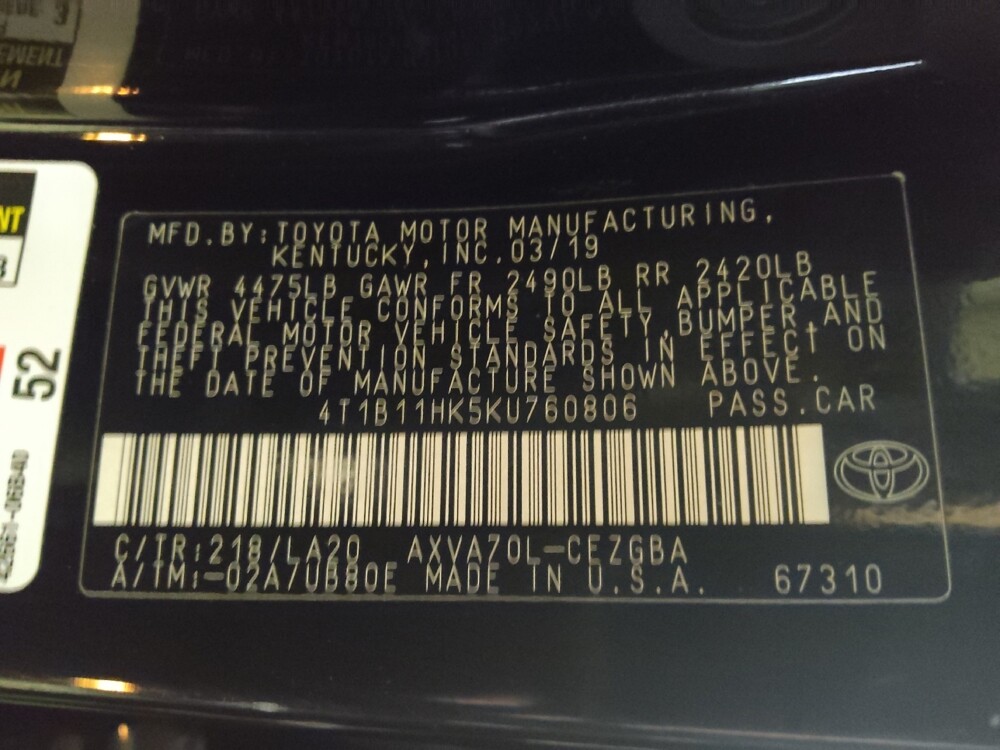 2019 Toyota Camry in Birmingham, AL 35215 - 18104788 33