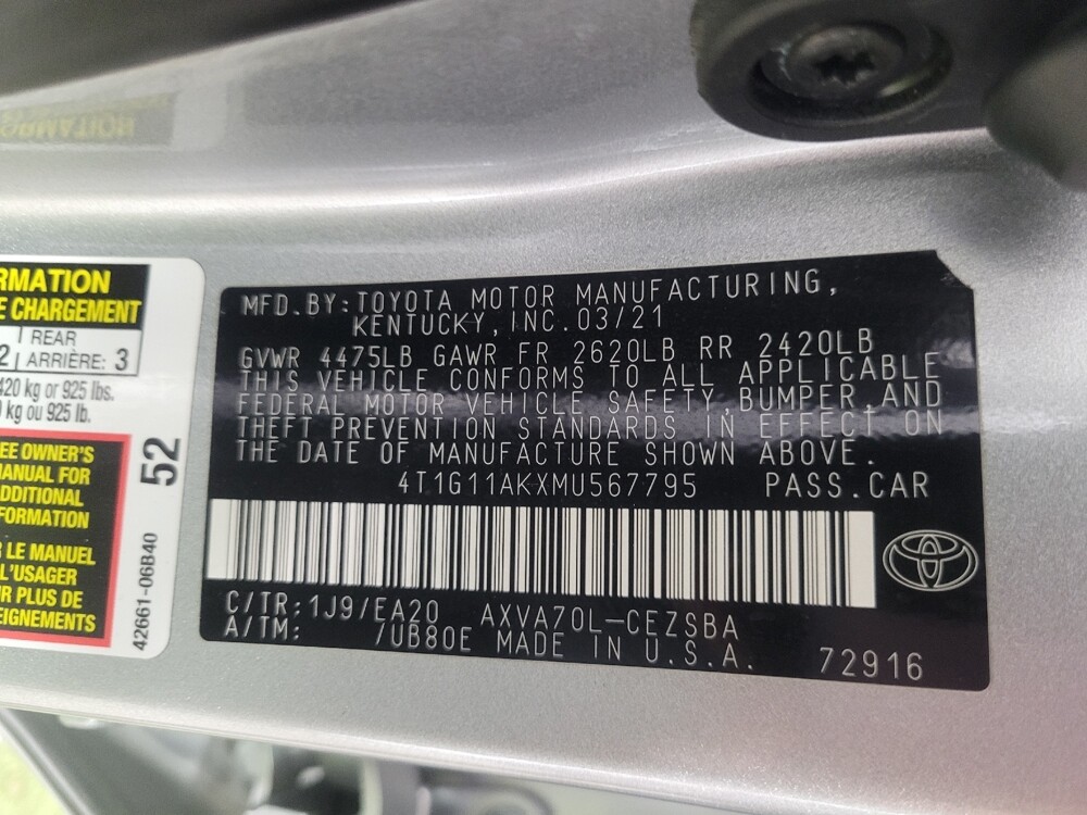 2021 Toyota Camry in Columbus, GA 31909 - 18104790 33