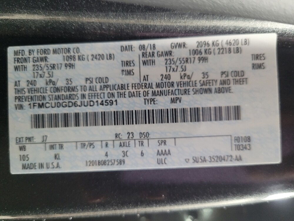 2018 Ford Escape in Stone Mountain, GA 30083 - 18104827 33