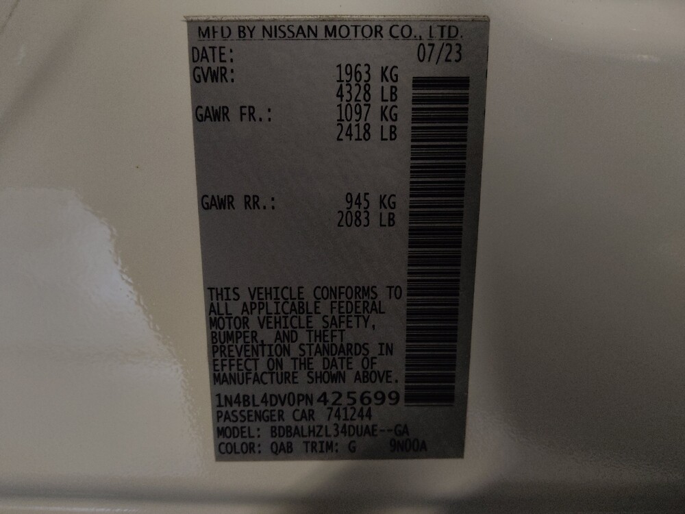 2023 Nissan Altima in Jacksonville, FL 32225 - 18104858 33