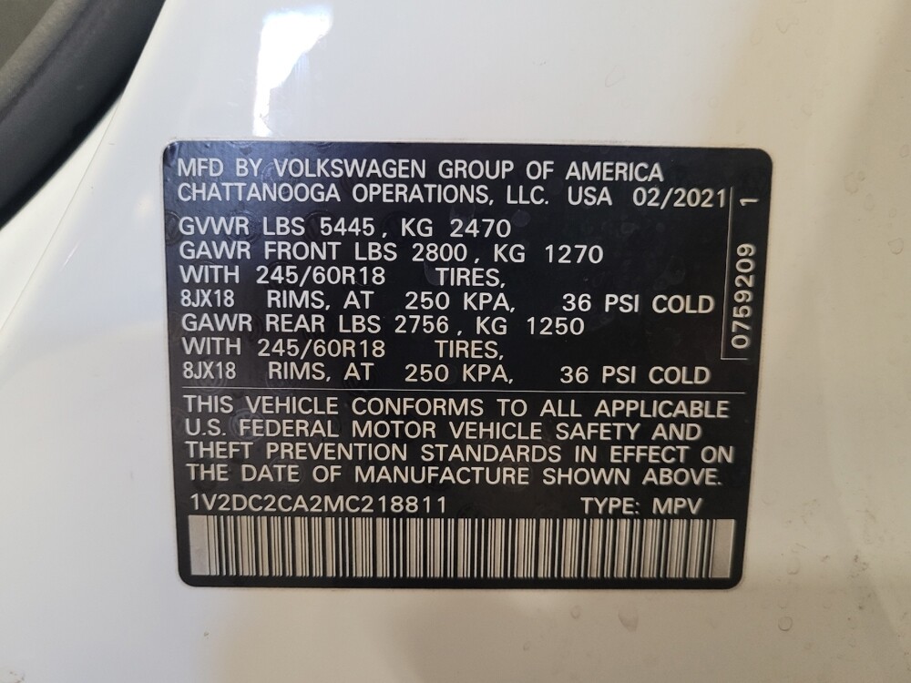 2021 Volkswagen Atlas in Sanford, FL 32773 - 18104882 33