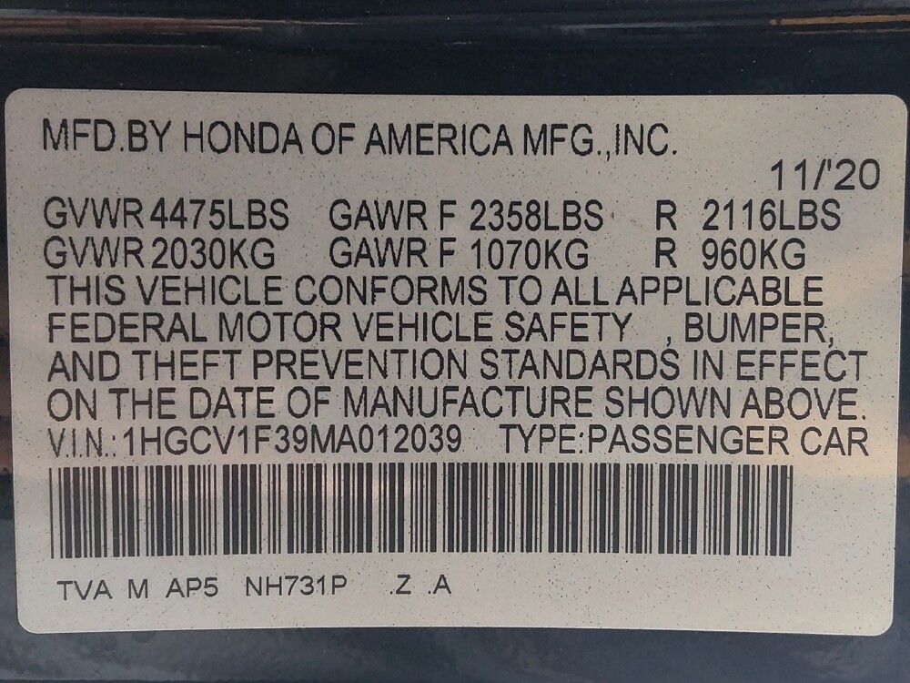 2021 Honda Accord in Houston, TX 77060 - 18104950 33