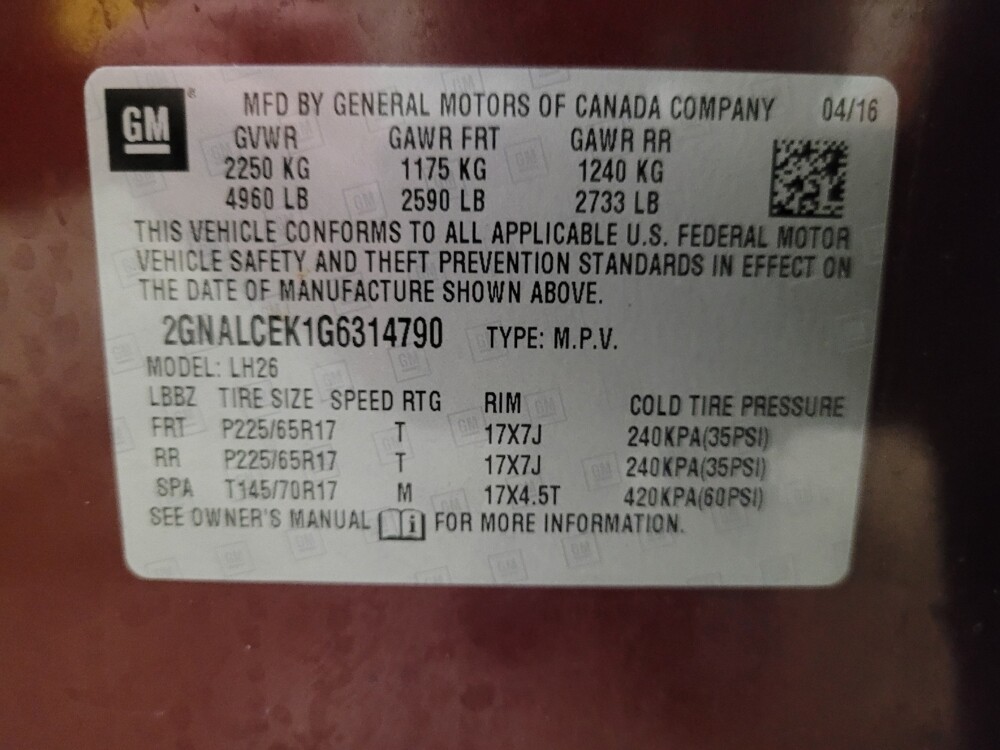 2016 Chevrolet Equinox in Pittsburgh, PA 15237 - 18104982 33