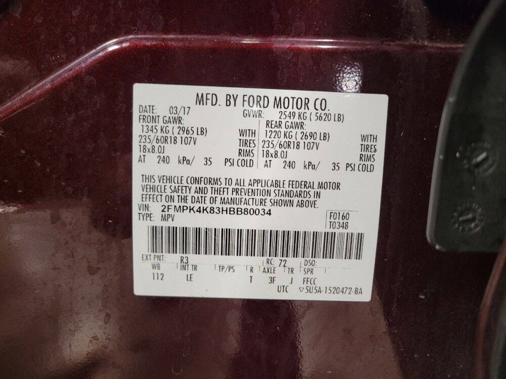 2017 Ford Edge in Montclair, CA 91763 - 18105038 33