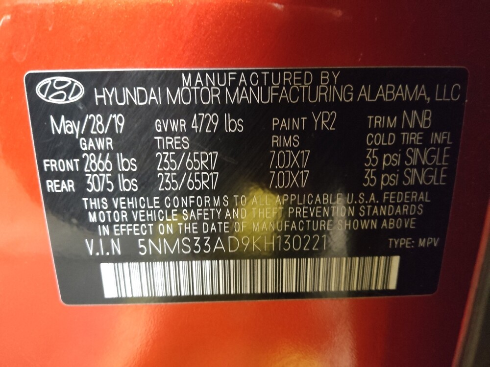 2019 Hyundai Santa Fe in Jacksonville, FL 32210 - 18105178 33
