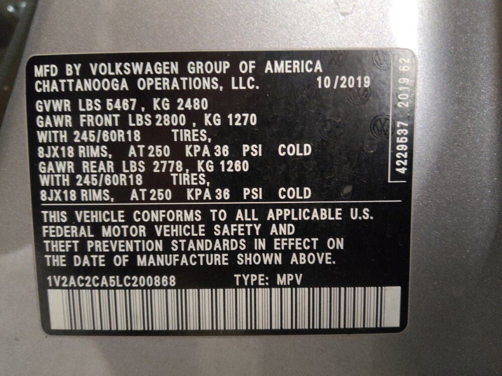 2020 Volkswagen Atlas in Jacksonville, FL 32210 - 18105180 33