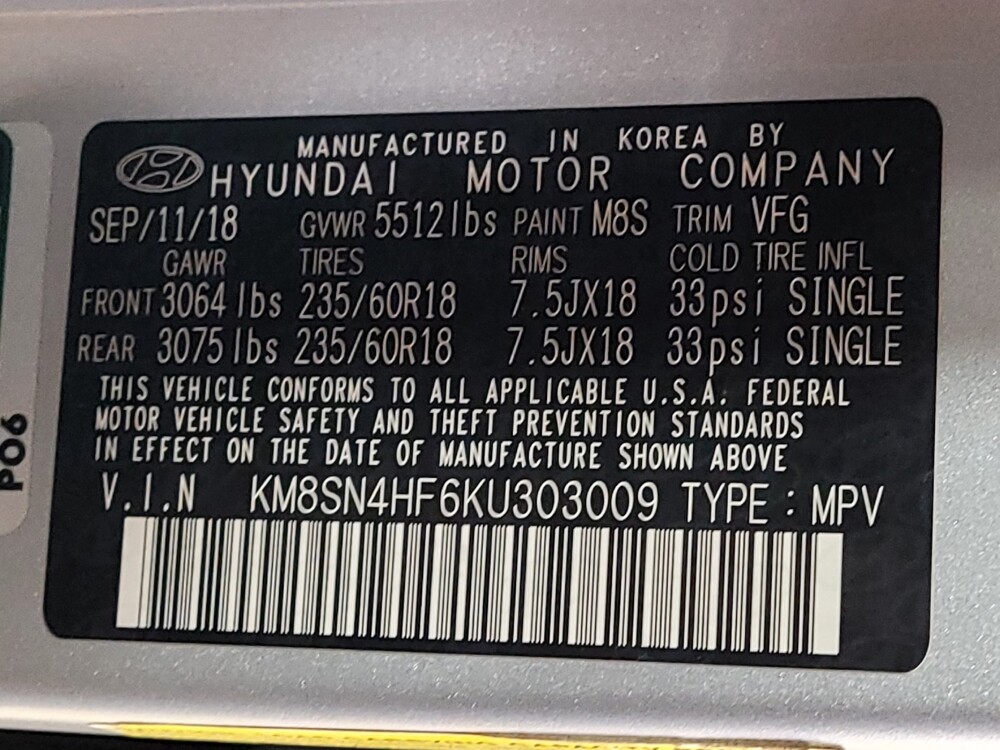 2019 Hyundai Santa Fe in Jacksonville, FL 32210 - 18105220 33