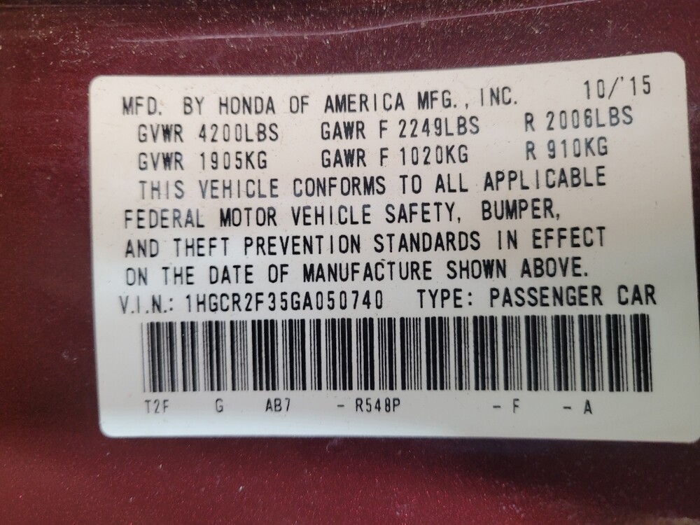 2016 Honda Accord in Toledo, OH 43617 - 18105249 32