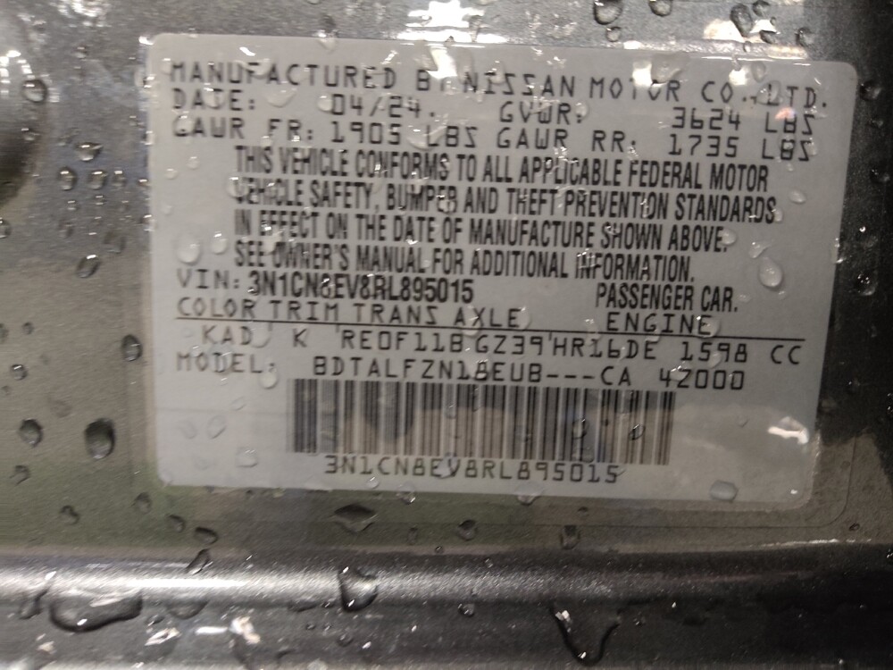 2024 Nissan Versa in Lakeland, FL 33815 - 18105296 33