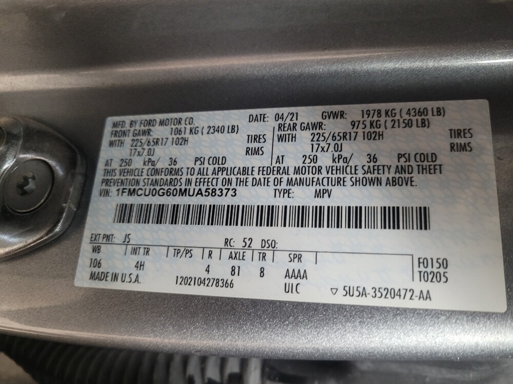 2021 Ford Escape in Athens, GA 30606 - 18105312 33