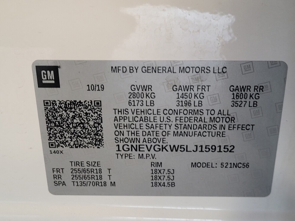 2020 Chevrolet Traverse in Orlando, FL 32808 - 18105533 33