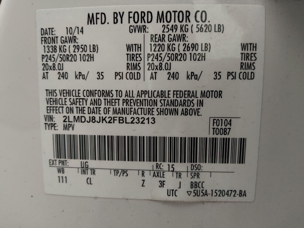 2015 Lincoln MKX in Lakewood, CO 80215 - 18105568 33