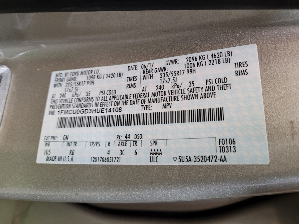 2017 Ford Escape in Maple Heights, OH 44137 - 18105590 33