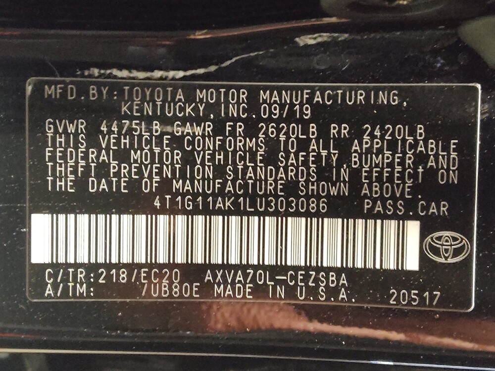 2020 Toyota Camry in Kissimmee, FL 34744 - 18105673 33