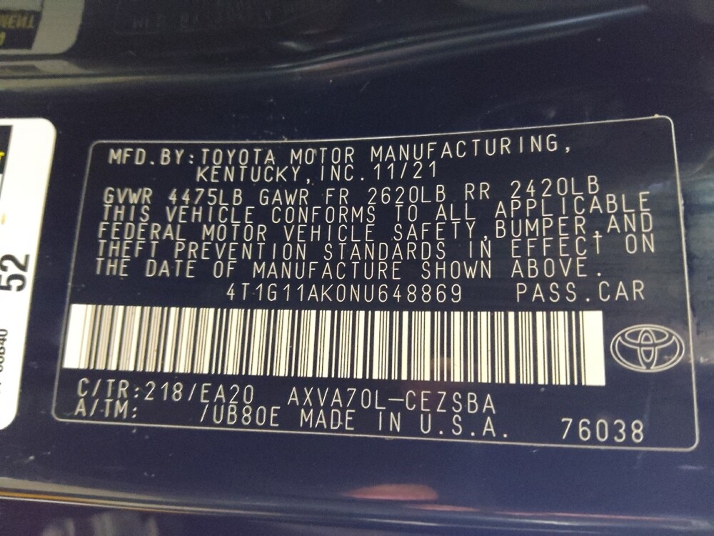 2022 Toyota Camry in Union City, GA 30291 - 18105807 33