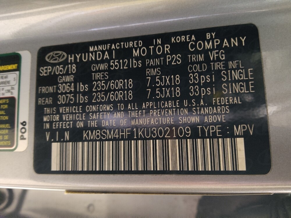 2019 Hyundai Santa Fe in Marietta, GA 30062 - 18105847 33