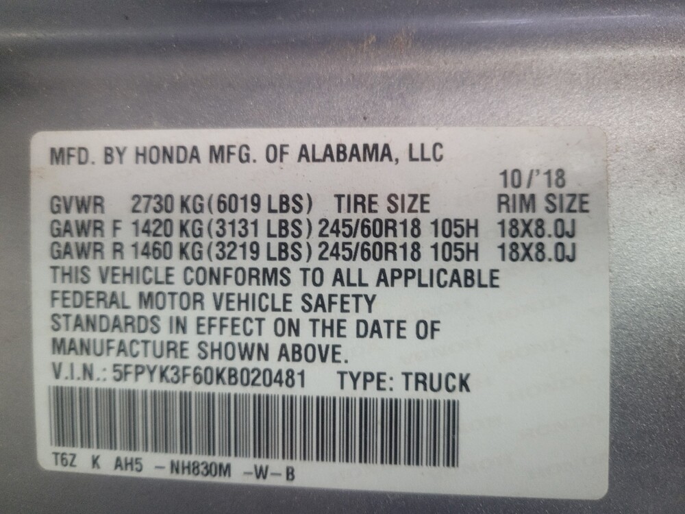 2019 Honda Ridgeline in Memphis, TN 38128 - 18105850 33