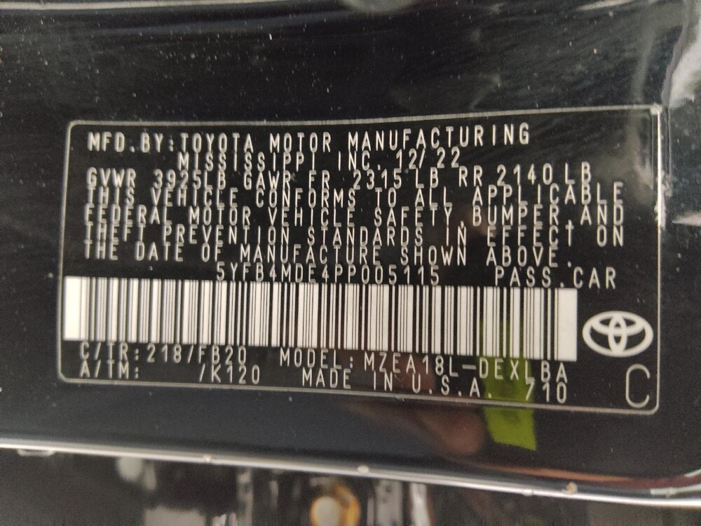 2023 Toyota Corolla in Tallahassee, FL 32304 - 18106068 33