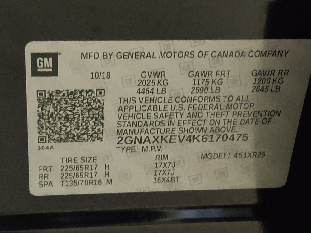 2019 Chevrolet Equinox in Greenville, NC 27834 - 18106086 33