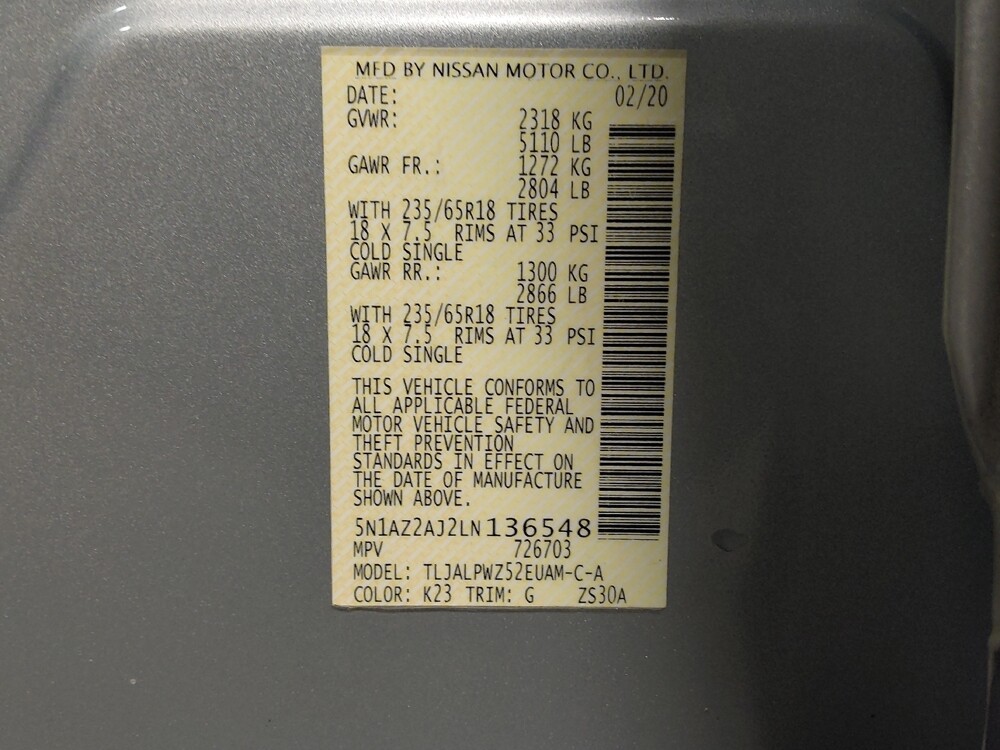 2020 Nissan Murano in Greenville, SC 29607 - 18106090 33