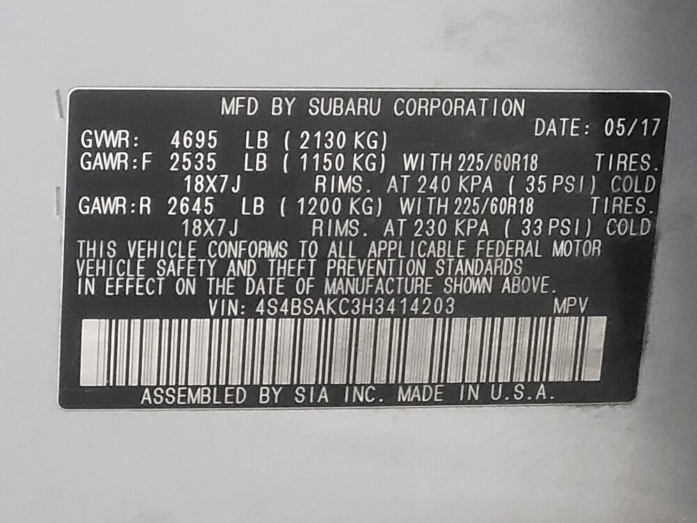 2017 Subaru Outback in Madison, TN 37115 - 18106117 33